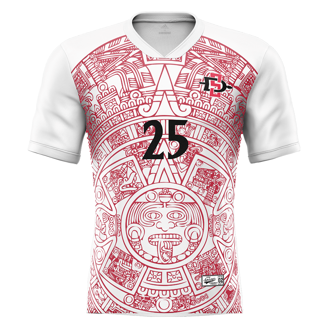 SDSU White Soccer Jersey - Israel Carrillo