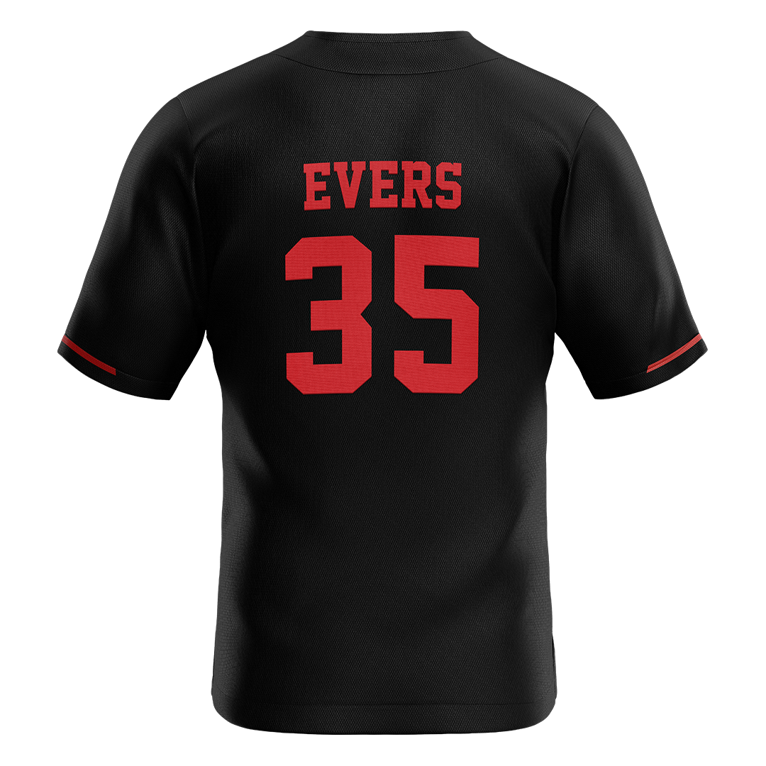 Jax State Black Baseball Jersey - Jackson Evers