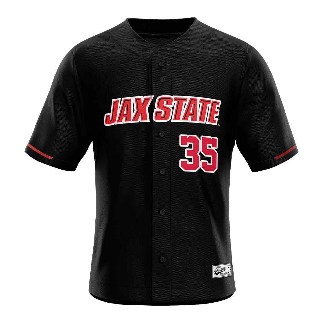 Jax State Black Baseball Jersey - Jackson Evers