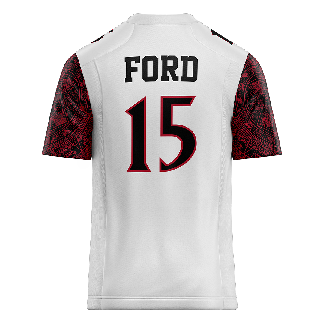 SDSU White Football Jersey - Jackson Ford