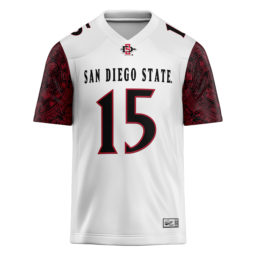 SDSU White Football Jersey - Jackson Ford