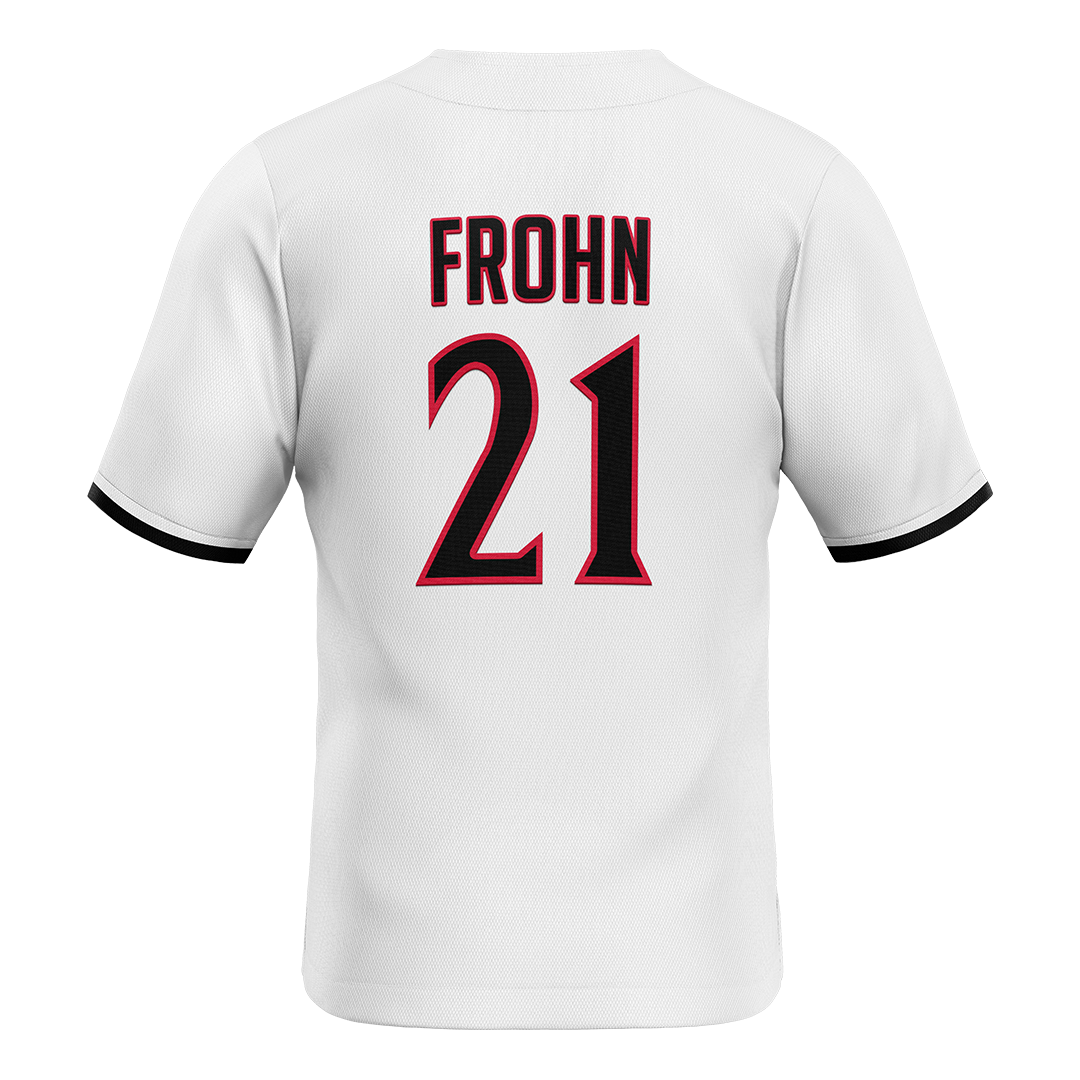 SDSU White Baseball Jersey - Jake Frohn