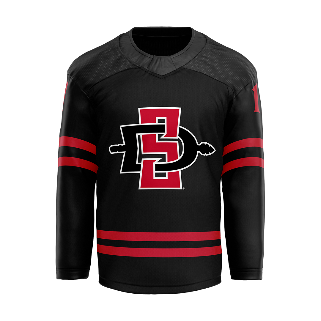 SDSU Black Hockey Jersey - Jakob French