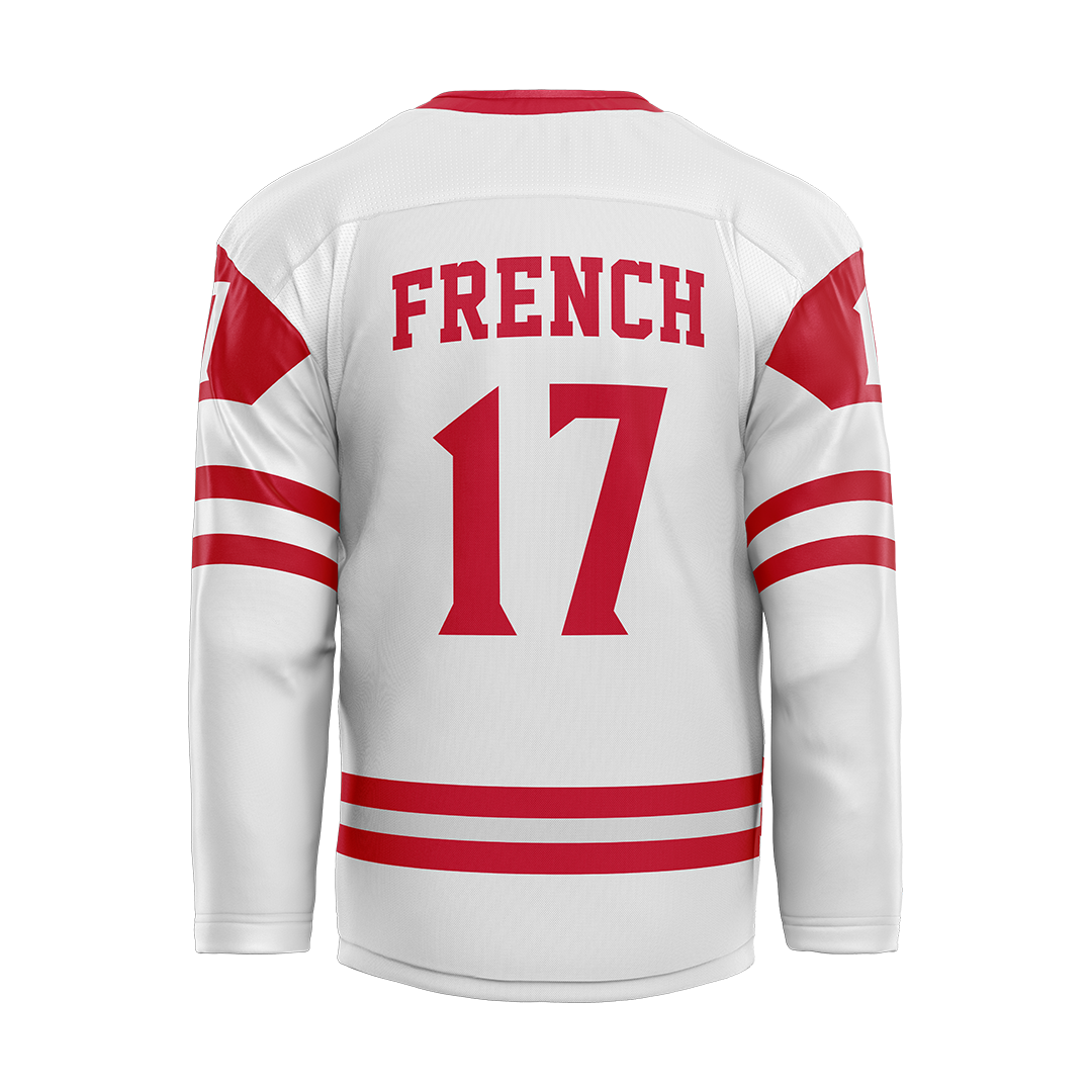 SDSU White Hockey Jersey - Jakob French