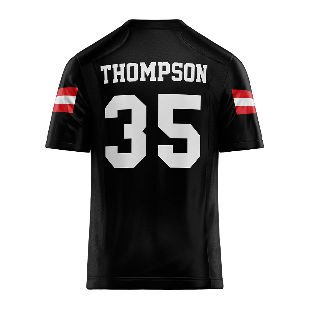 Jax State Black Football Jersey - Aidan Thompson
