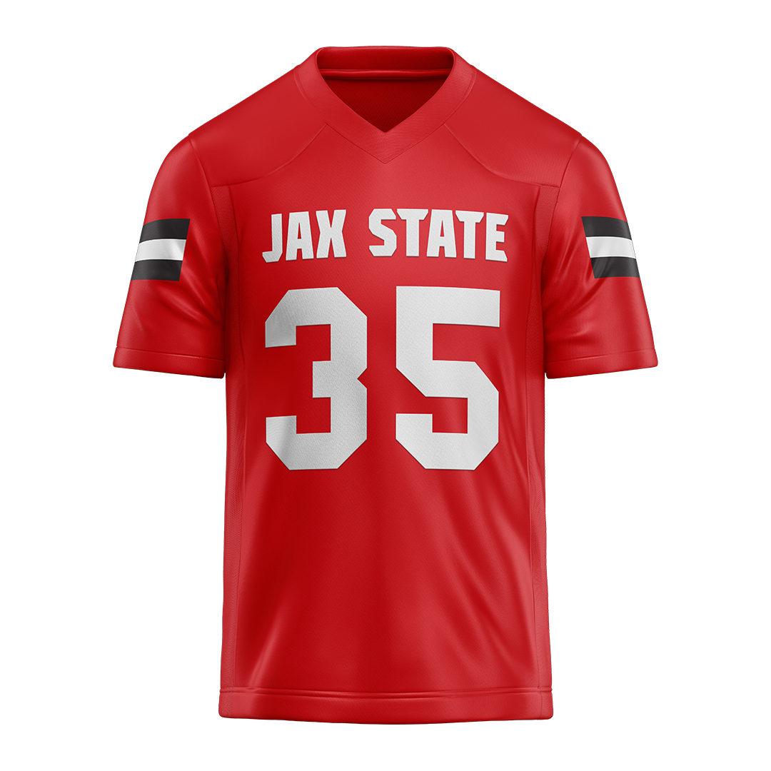 Jax State Red Football Jersey - Aidan Thompson