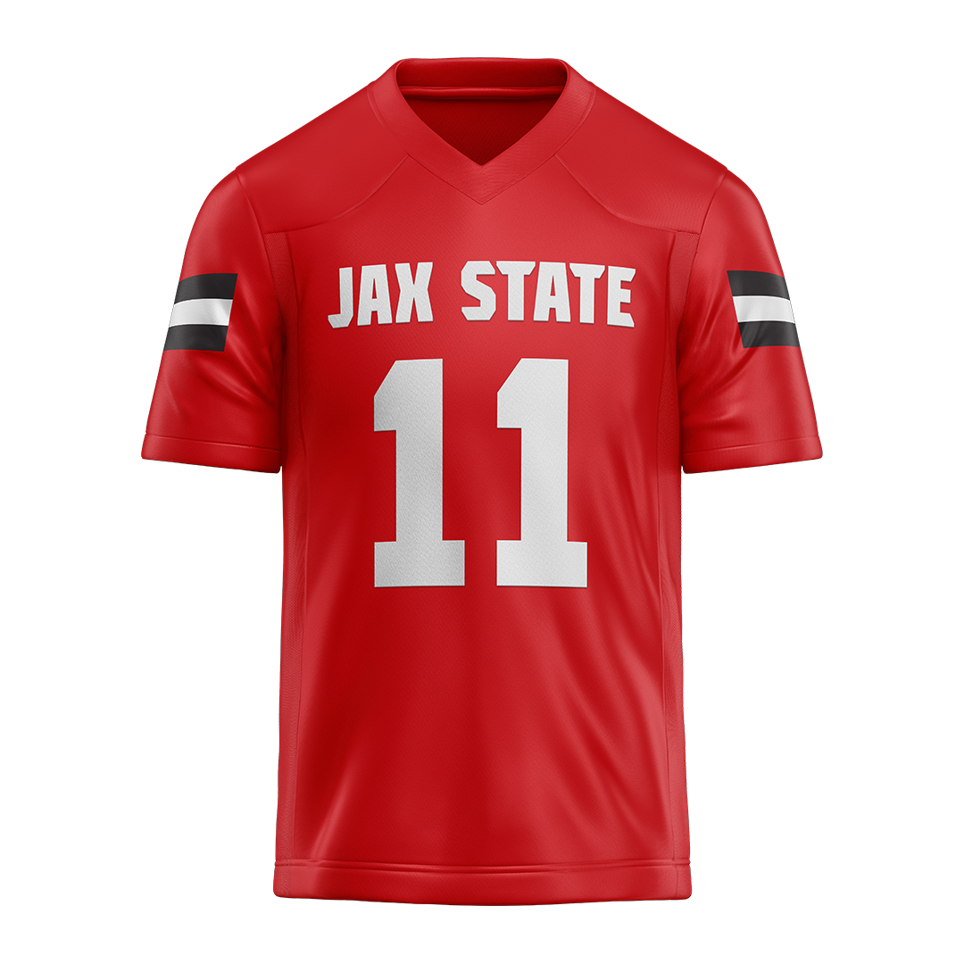 Jax State Red Football Jersey - Deondre Johnson