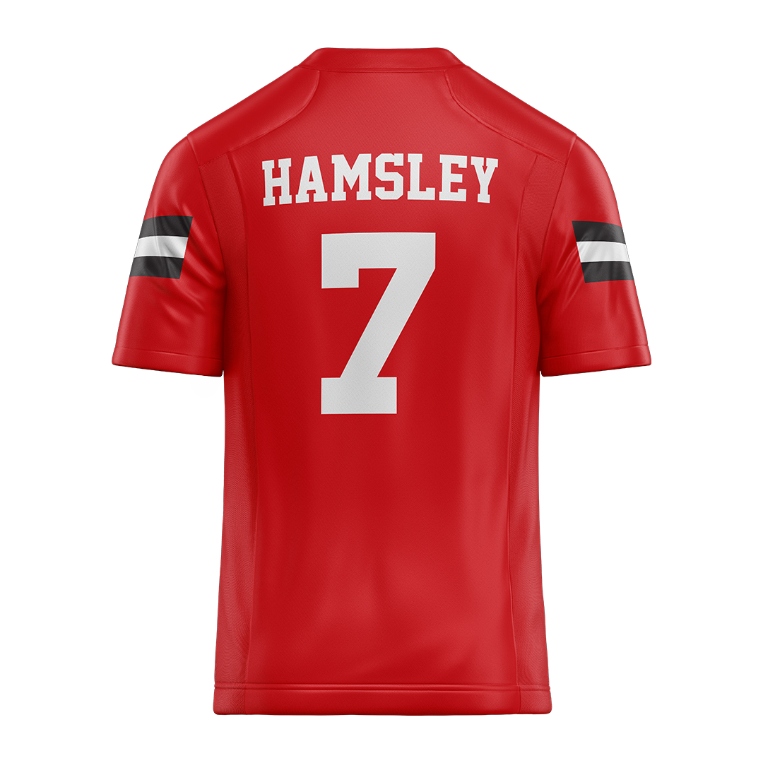 Jax State Red Football Jersey - Harrison Hamsley