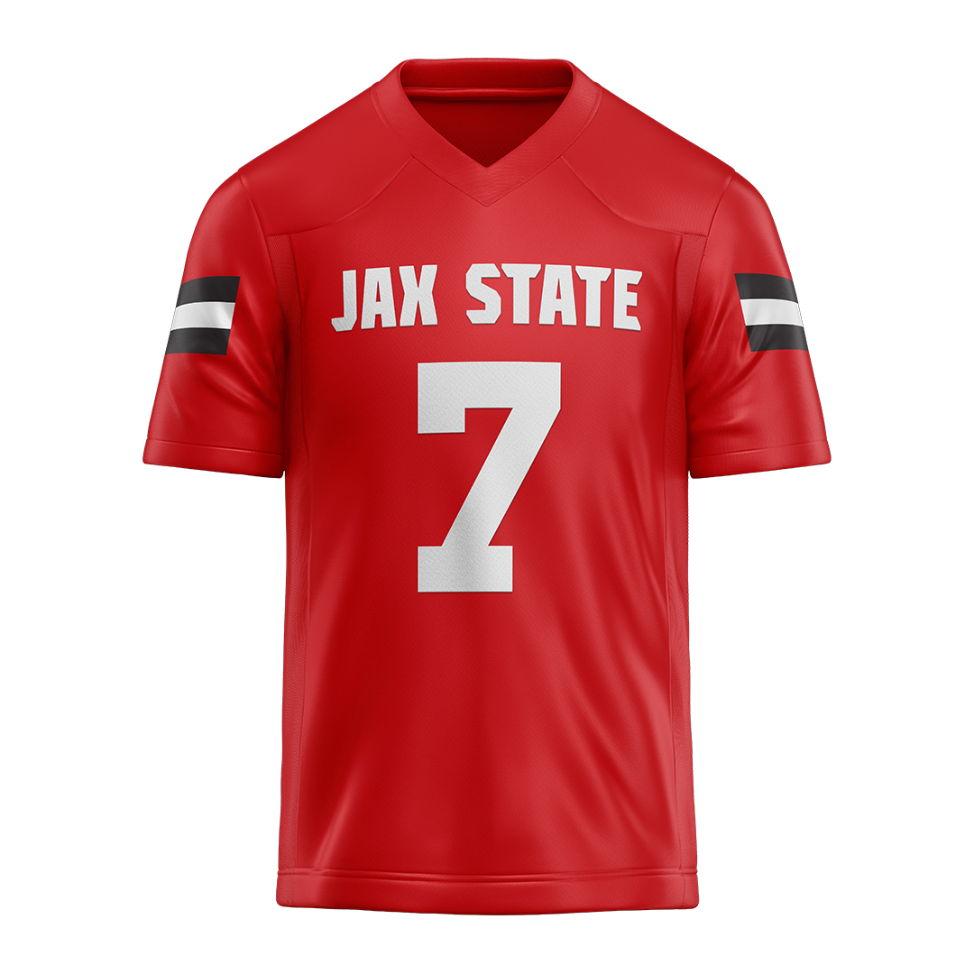 Jax State Red Football Jersey - Harrison Hamsley