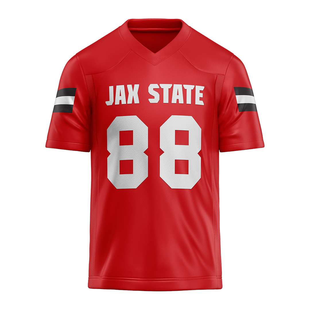 Jax State Red Football Jersey - Kam Bell