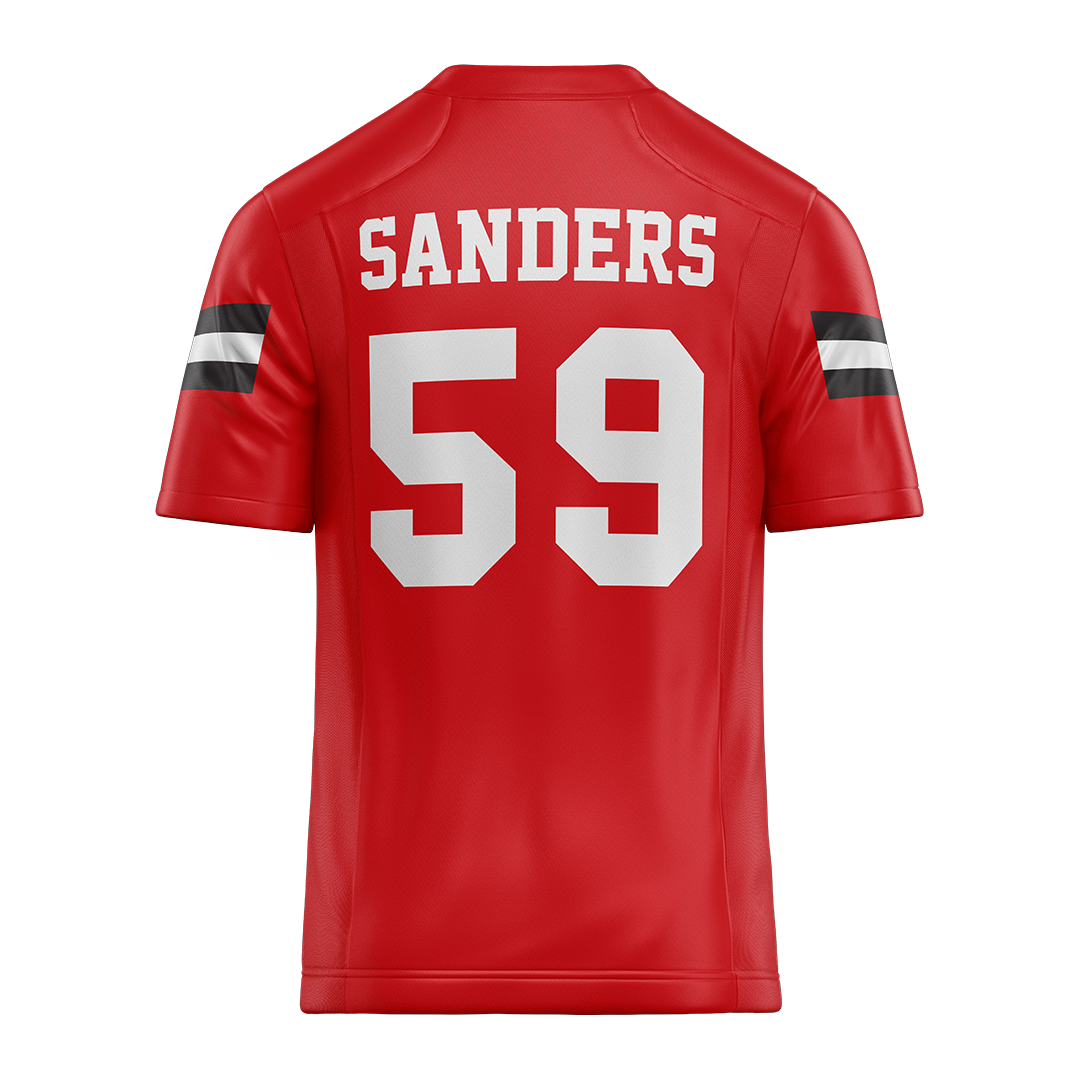 Jax State Red Football Jersey - Mac Sanders