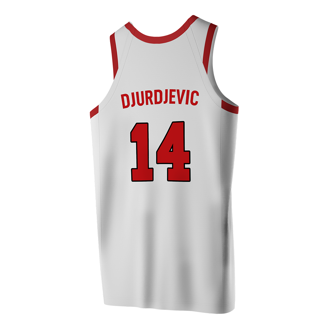 Women's Jax State White Basketball Jersey - Mina Djurdjevic