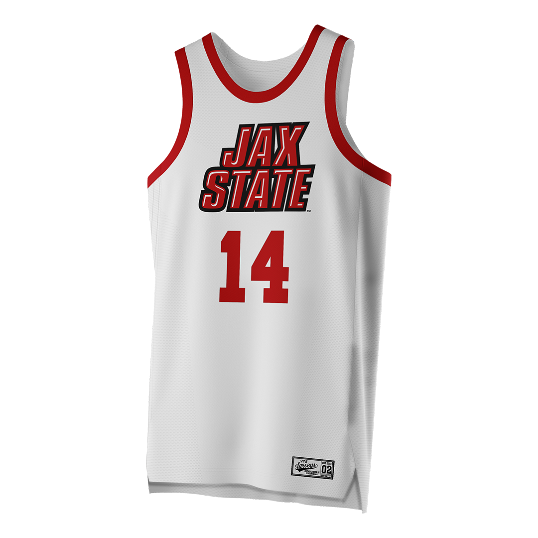 Women's Jax State White Basketball Jersey - Mina Djurdjevic