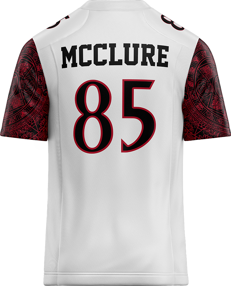 SDSU White Football Jersey - Jerry McClure