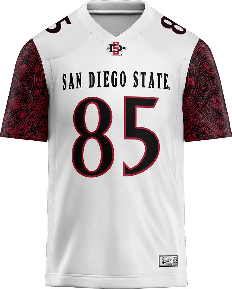 SDSU White Football Jersey - Jerry McClure
