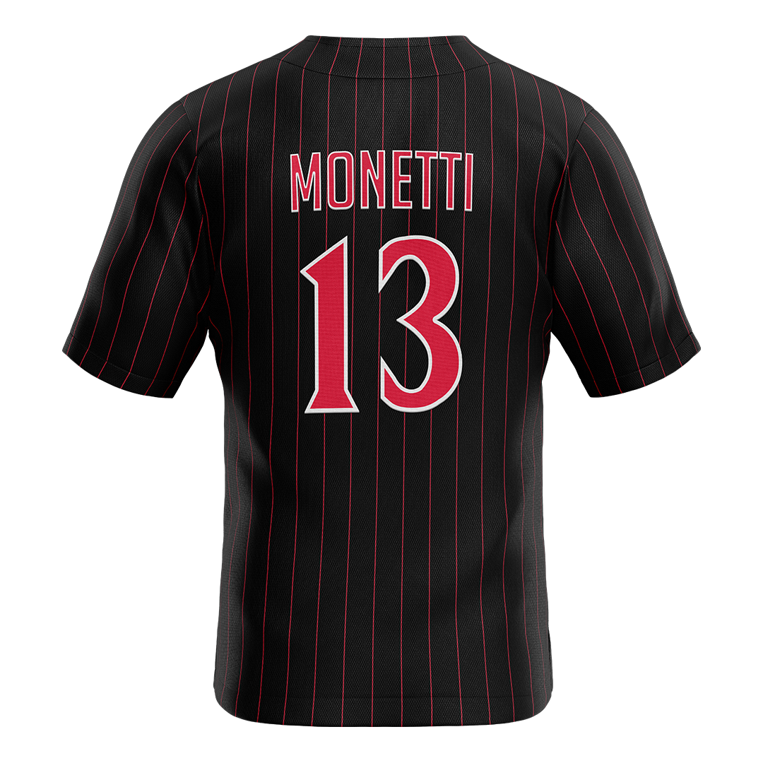 SDSU Black Baseball Jersey - Joey Monetti