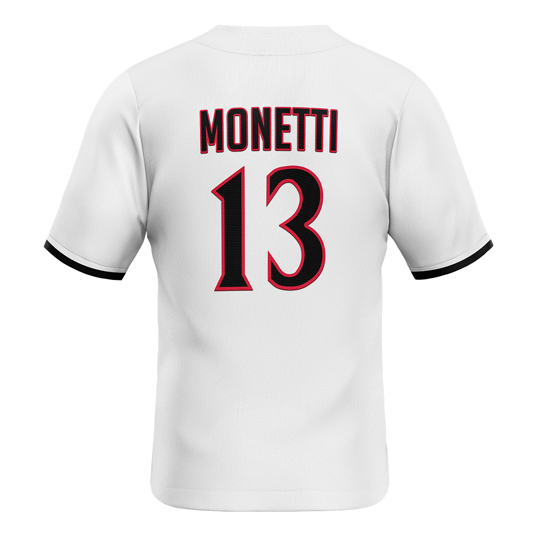 SDSU White Baseball Jersey - Joey Monetti