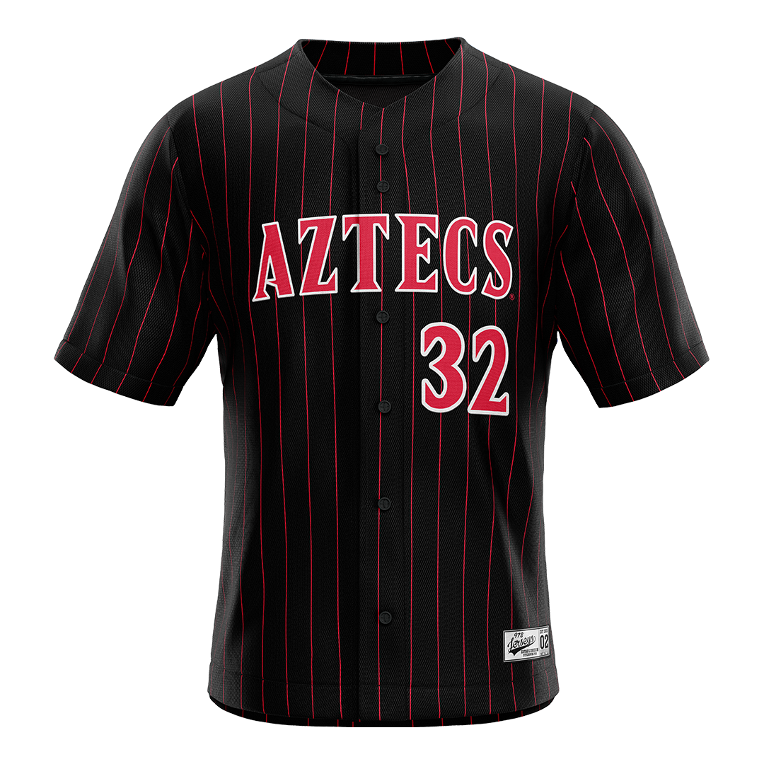 SDSU Black Baseball Jersey - Josh Quezada