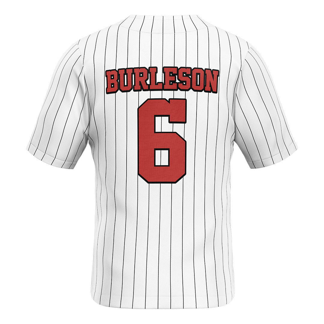 Jax State White Softball Jersey - Kadence Burleson