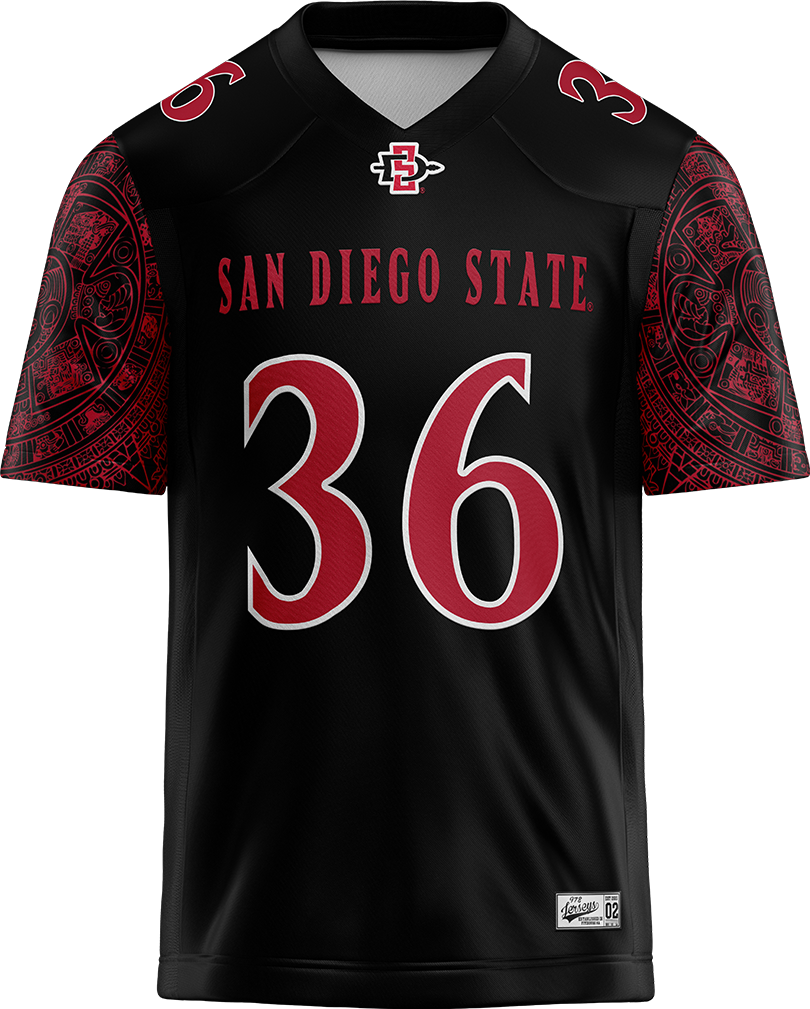 SDSU Black Football Jersey - Kaimana Tufaga