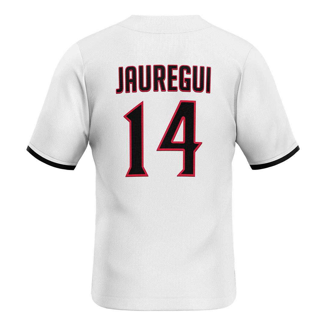 SDSU White Baseball Jersey - Kalani Jauregui