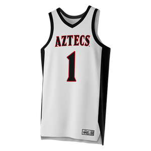 SDSU White Basketball Jersey - Kendall Mosley