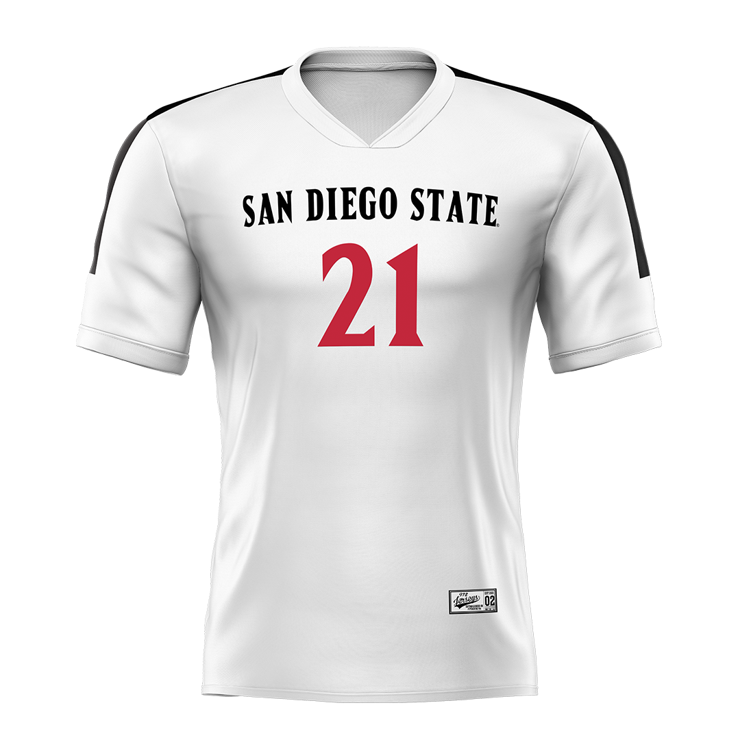 SDSU White Volleyball Jersey - Kendall Mairs