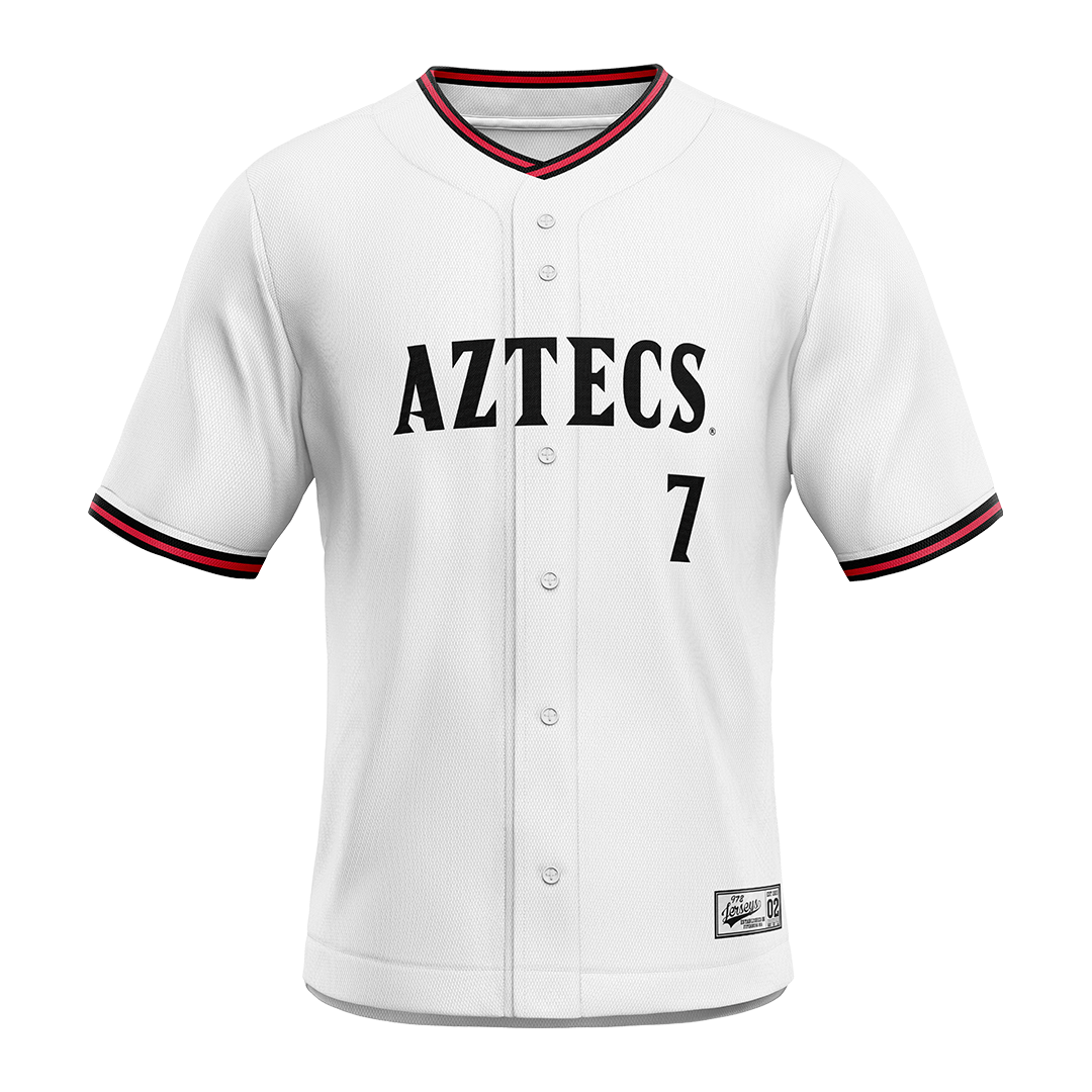 SDSU White Softball Jersey - Kiara Cisneros