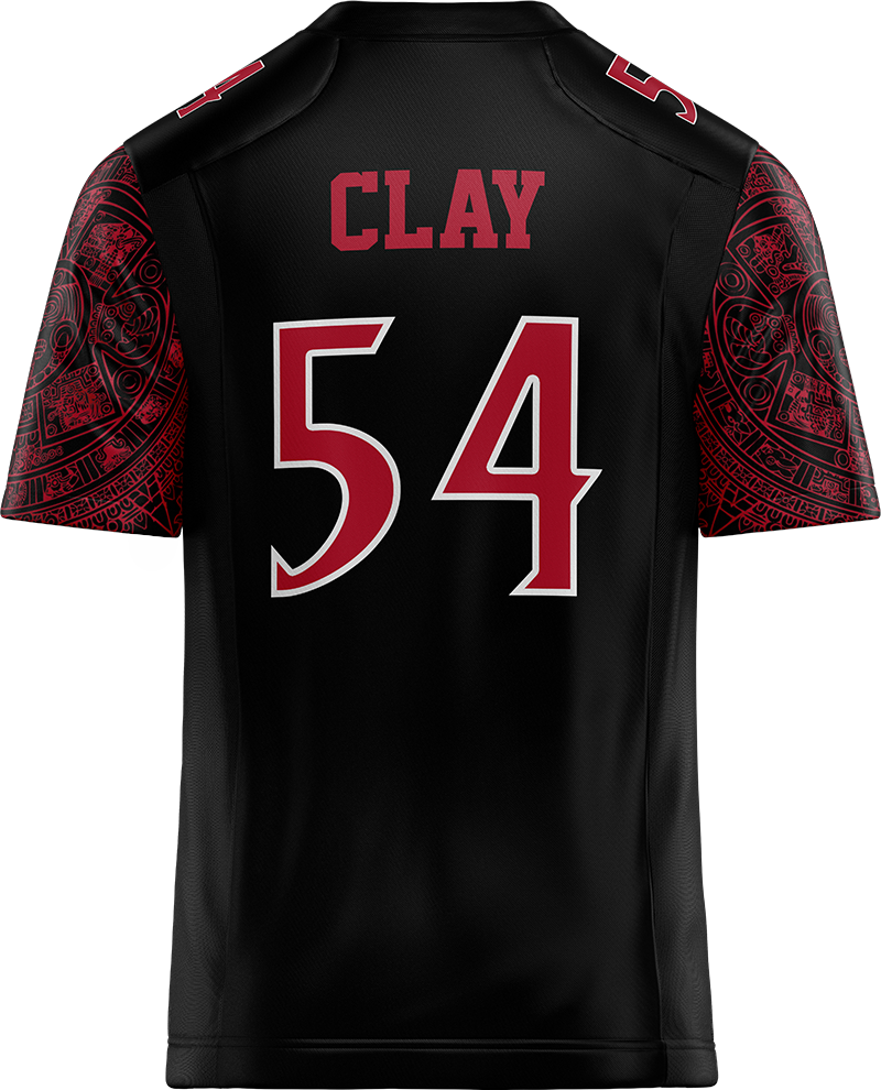 SDSU Black Football Jersey - Krishna Clay