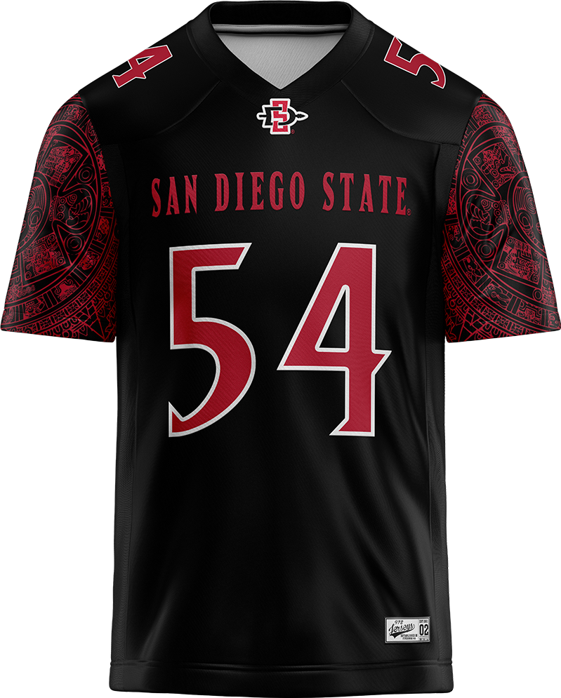 SDSU Black Football Jersey - Krishna Clay