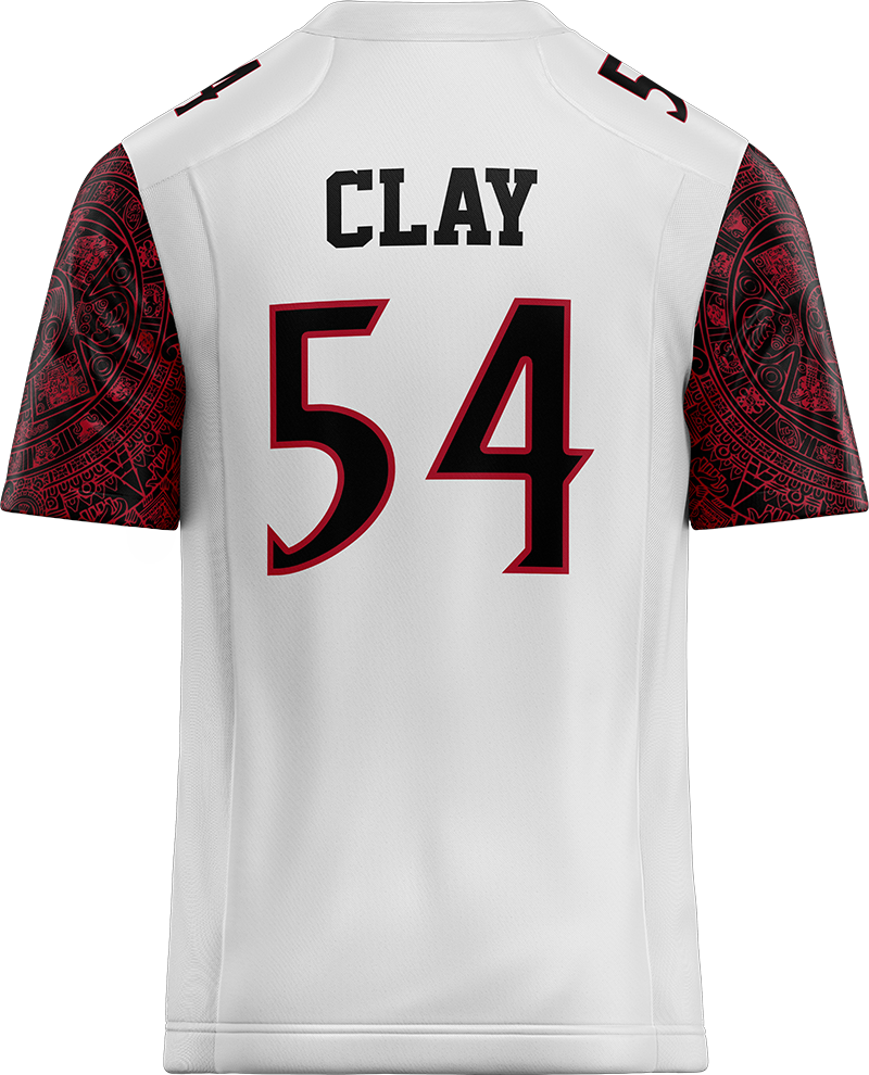 SDSU White Football Jersey - Krishna Clay