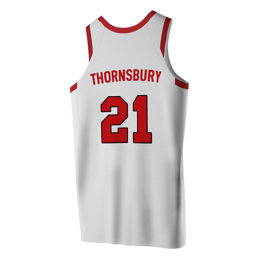 Women's Jax State White Basketball Jersey - Kyera Thornsbury
