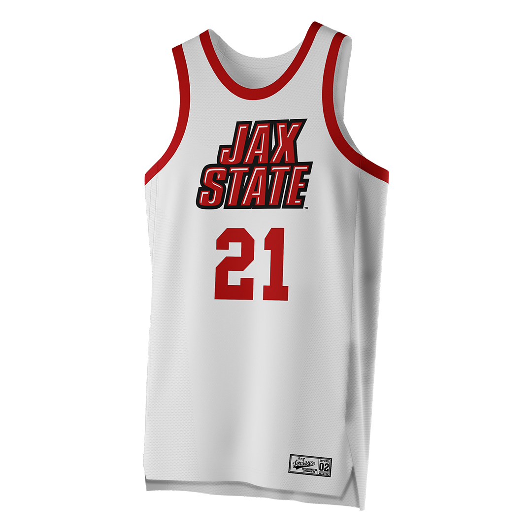 Women's Jax State White Basketball Jersey - Kyera Thornsbury