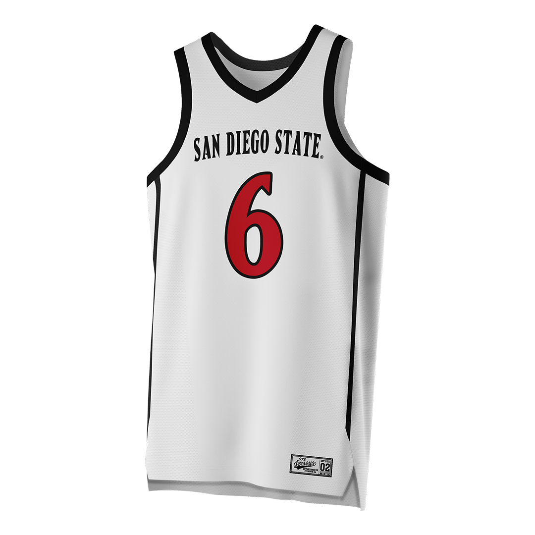 SDSU White Basketball Jersey - Latrell Davis