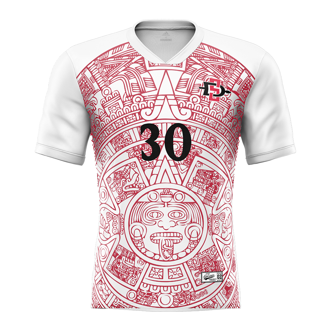 SDSU White Soccer Jersey - Lucas Caffo