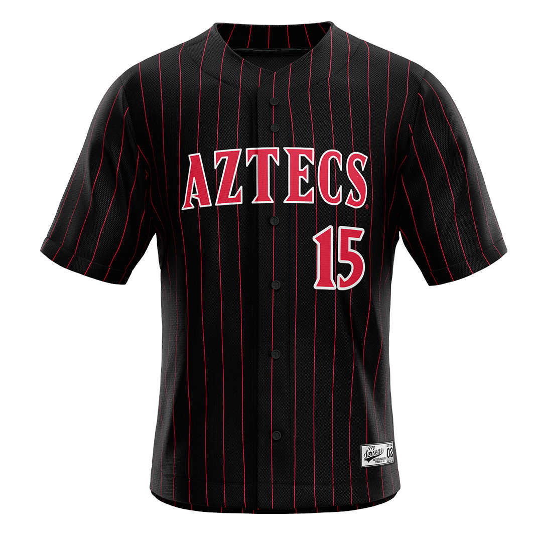 SDSU Black Baseball Jersey - Luka Pintar