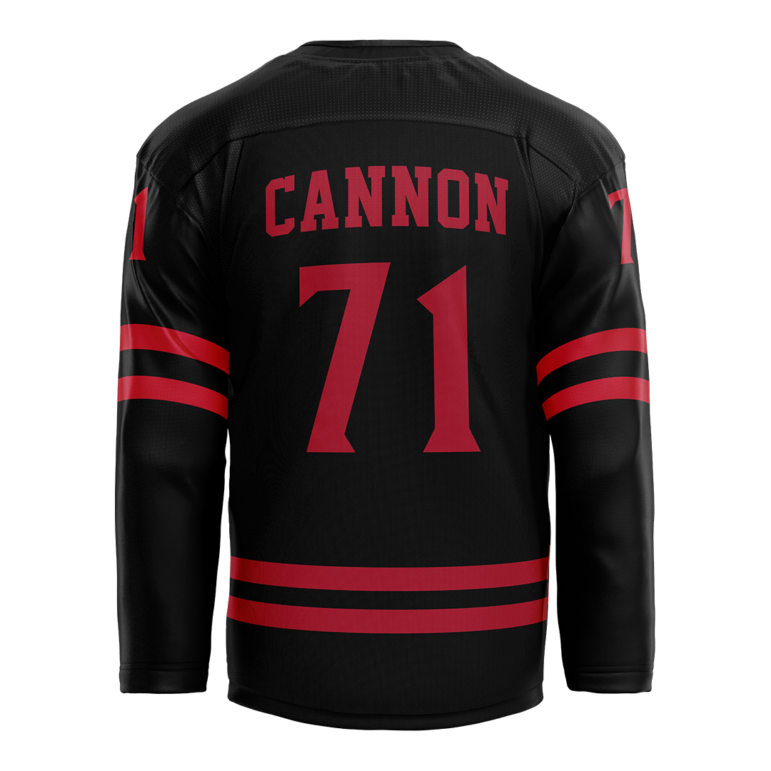 SDSU Black Hockey Jersey - Luke Cannon