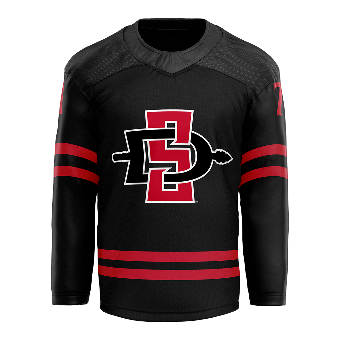 SDSU Black Hockey Jersey - Luke Cannon