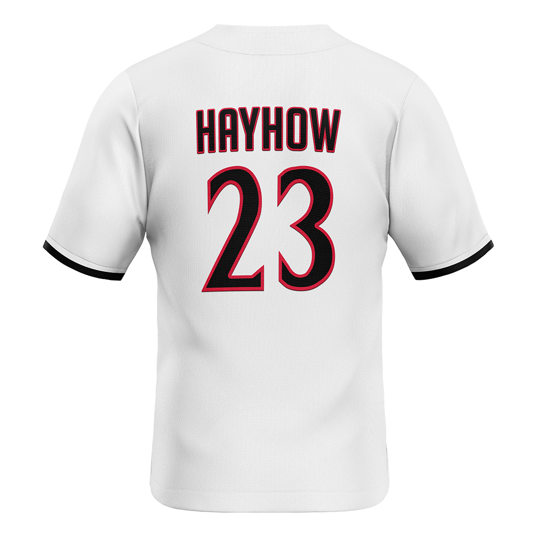 SDSU White Baseball Jersey - Luke Hayhow