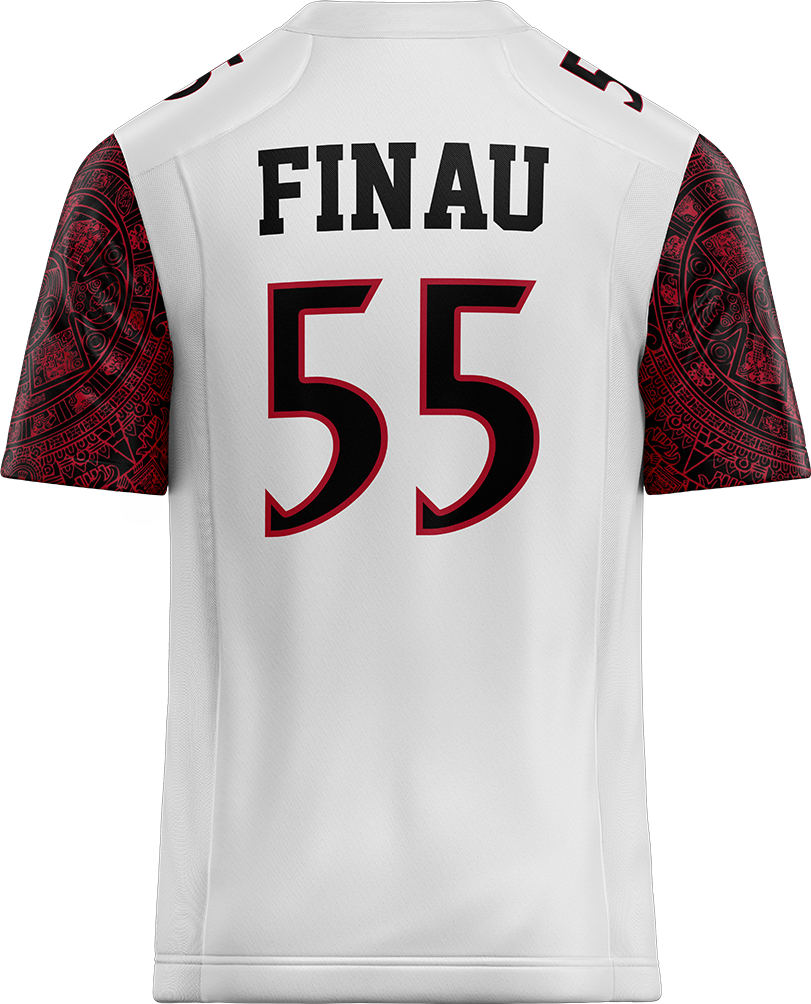 SDSU White Football Jersey - Malachi Finau
