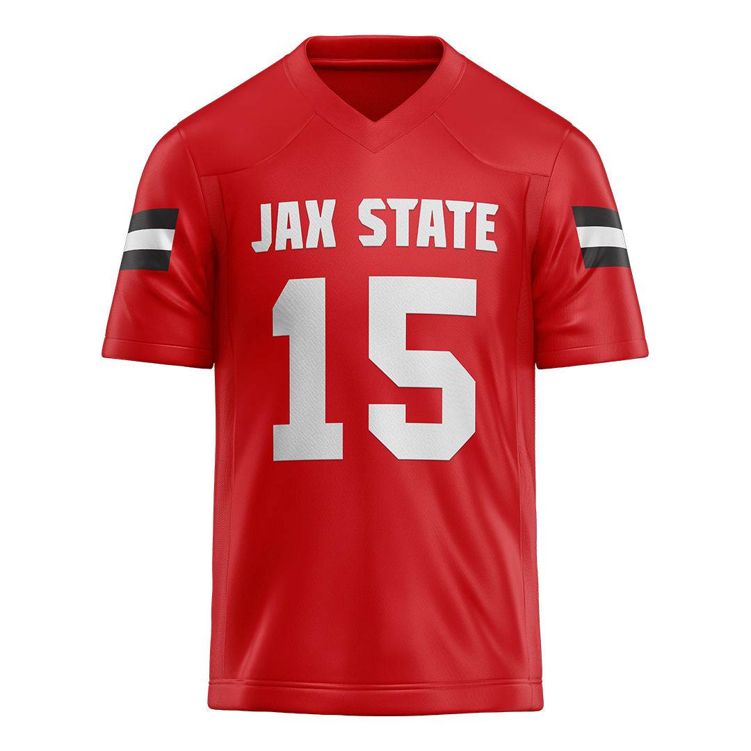 Jax State Red Football Jersey - Manny Watkins