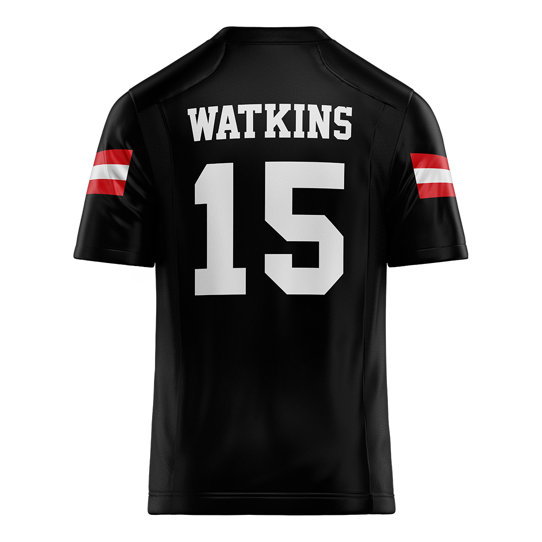 Jax State Black Football Jersey - Manny Watkins