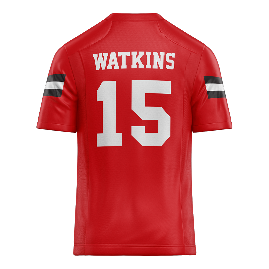 Jax State Red Football Jersey - Manny Watkins