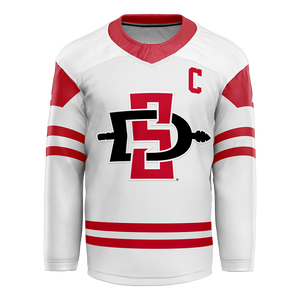 SDSU White Hockey Jersey - Marcus Kim