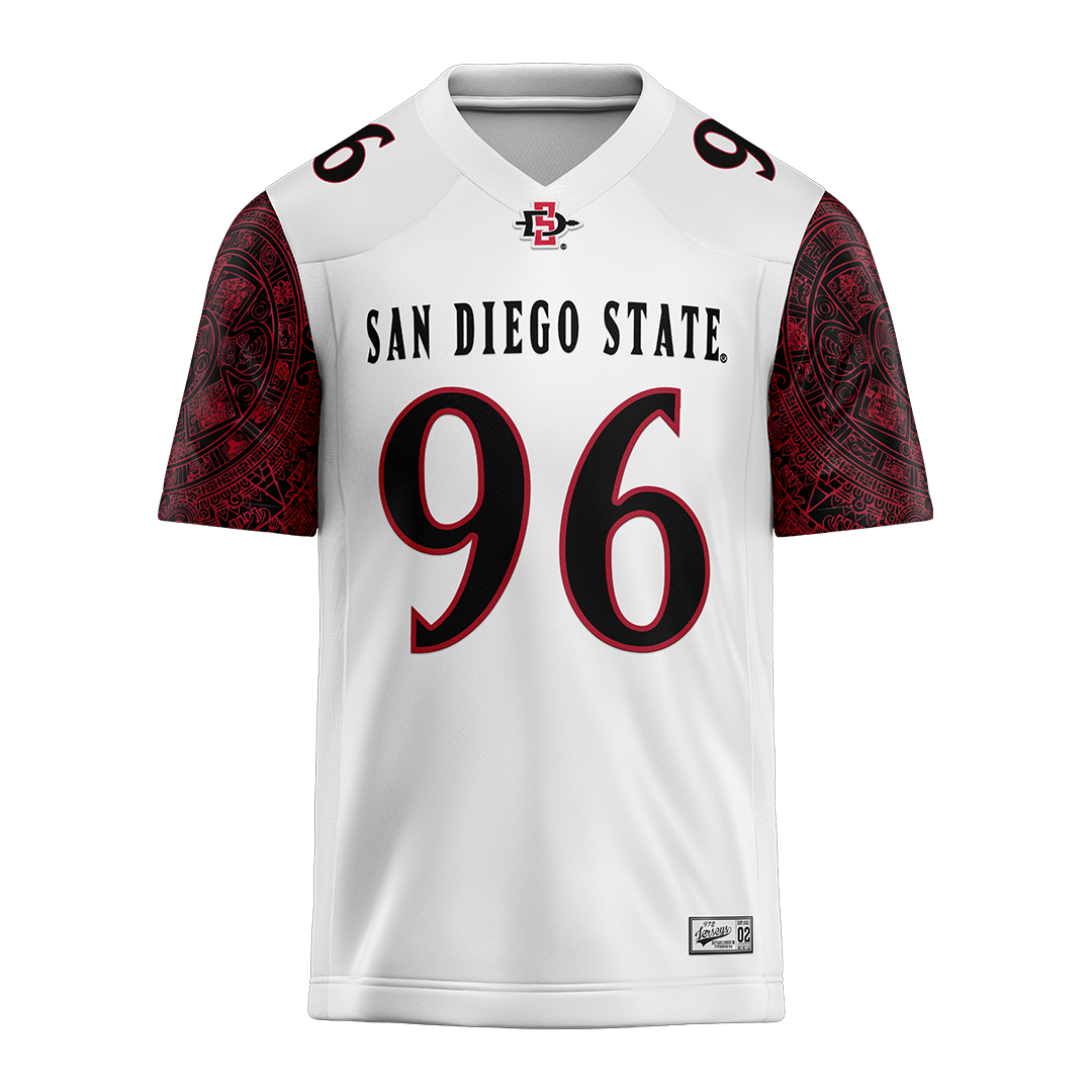 SDSU White Football Jersey - Marlon Ames