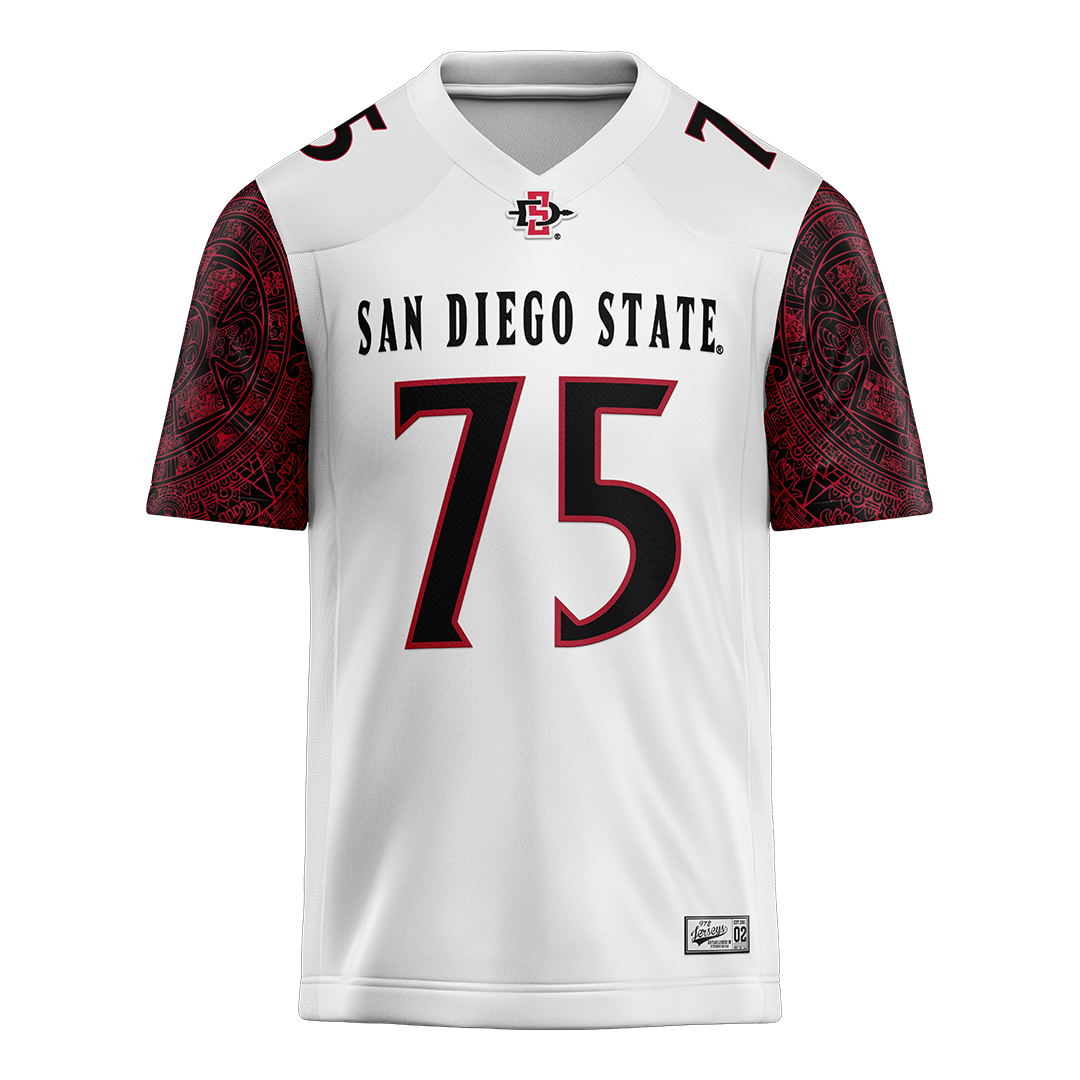 SDSU White Football Jersey - Michael Watkins