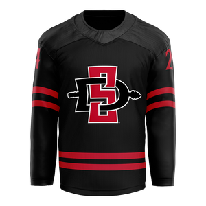 SDSU Black Hockey Jersey - Ayden Moretti