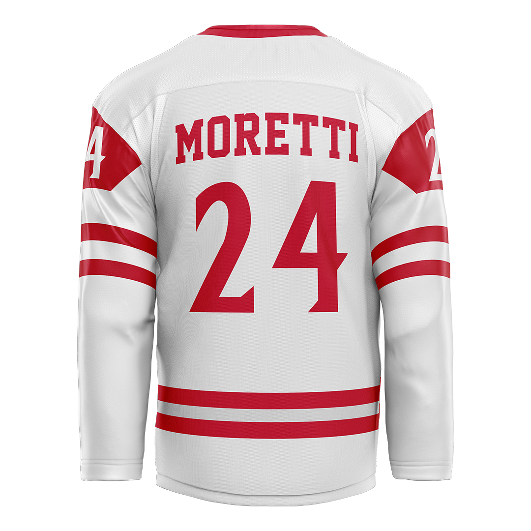 SDSU White Hockey Jersey - Ayden Moretti