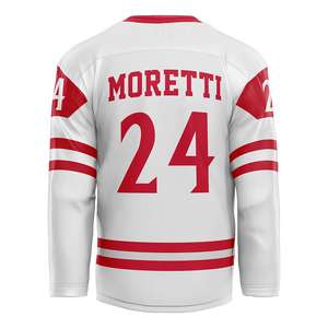 SDSU White Hockey Jersey - Ayden Moretti