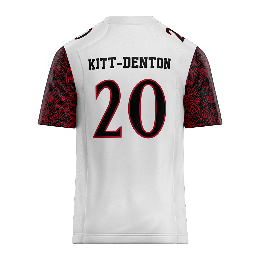 SDSU White Football Jersey - Myles Kitt-Denton